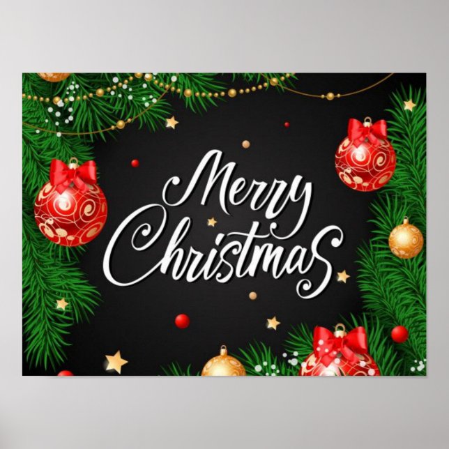 Merry Christmas poster paper (Front)