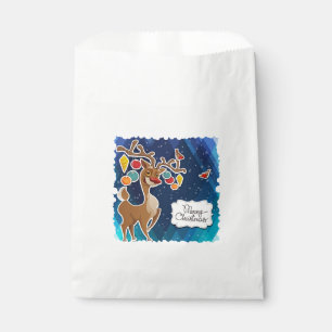 Merry Christmas Prancing Reindeer Favour Bags