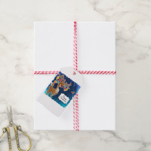 Merry Christmas Prancing Reindeer Gift Tags