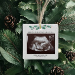 Merry Christmas Pregnancy Ultrasound Photo Grandma Ceramic Ornament<br><div class="desc">It's always a good time to share this exciting news with your nearest and dearest. Perfect Christmas gift idea for the grandma to be with ultrasound photo. Customise this unique announcement display, add your details and let everyone know about this special news. Great gift for new parents and baby showers....</div>