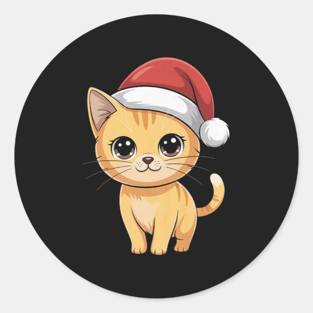 Merry Christmas Premium  Classic Round Sticker (Front)