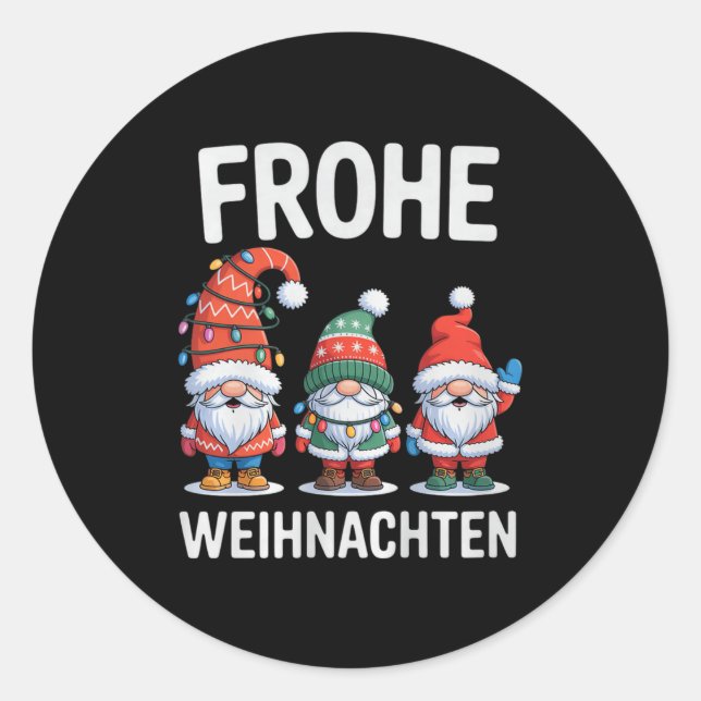 Merry Christmas Premium Tri-blend  Classic Round Sticker (Front)