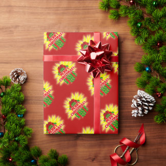 Merry Christmas Present Screwball Graphics Holiday Wrapping Paper