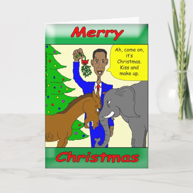 Merry Christmas President Obama Holiday Card (Front)