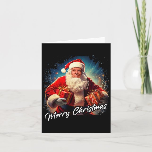 Merry Christmas – President Trump Santa Funny Grap Card (Front)