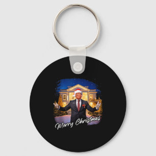 Merry Christmas – President Trump Santa Funny Grap Key Ring