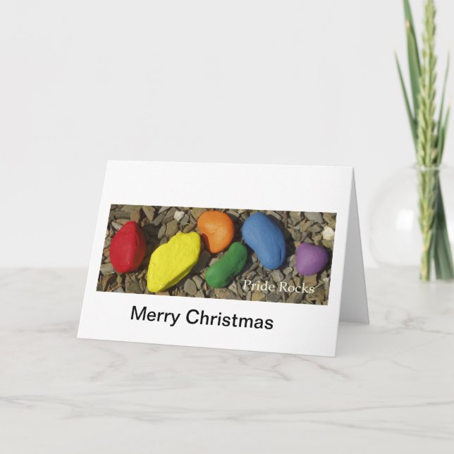 Merry Christmas "Pride Rocks!" card (Front)