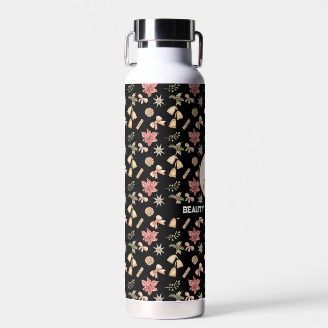 Merry Christmas Promotional Beauty Saloon Water Bottle (Front)