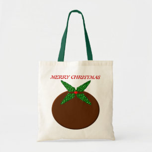 Merry Christmas Pudding Custom Gift Bag