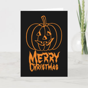 Merry Christmas Pumpkin Holiday Card