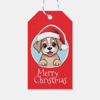 Merry Christmas Puppy Gift Tags