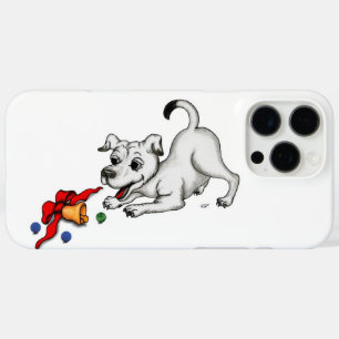 Merry Christmas! Puppy with Bell and Ball iPhone 16 Pro Max Case