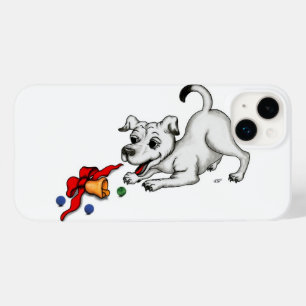 Merry Christmas! Puppy with Bell and Ball Case-Mate iPhone 14 Plus Case