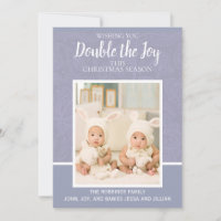 Merry Christmas Purple Paisley Lace Twin Girl Boy