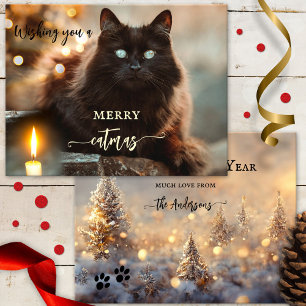 Merry Christmas Purrfect New Year Cat Card