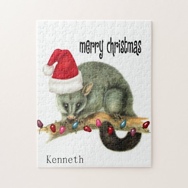Merry Christmas Puzzle Christmas Possum  (Vertical)