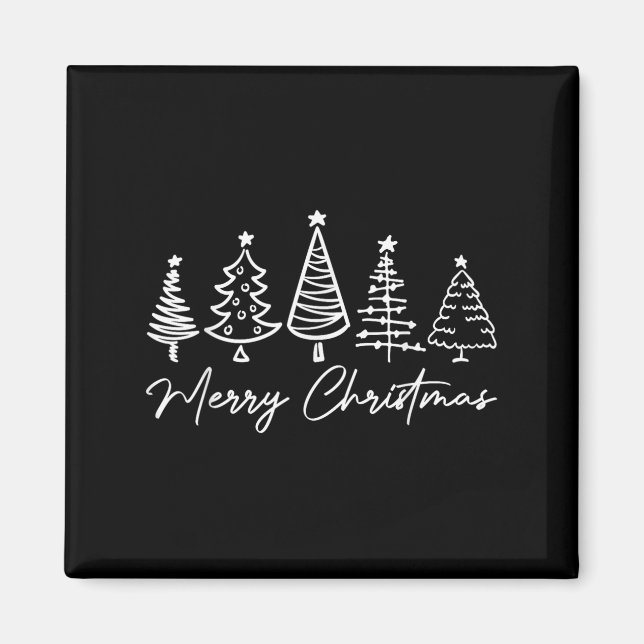 Merry Christmas Pyjamas Family Matching Xmas Tree  Magnet (Front)