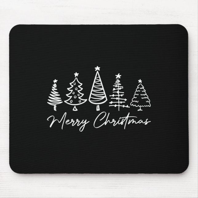 Merry Christmas Pyjamas Family Matching Xmas Tree  Mouse Mat (Front)