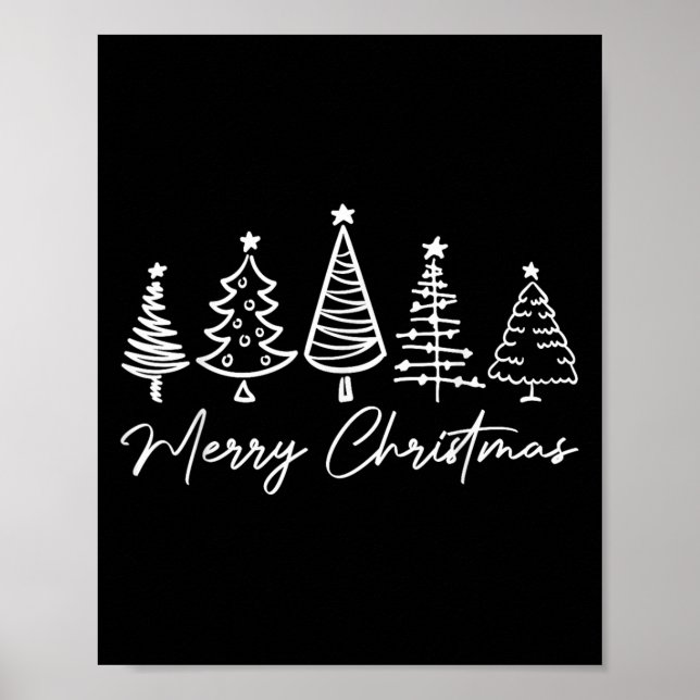 Merry Christmas Pyjamas Family Matching Xmas Tree  Poster (Front)