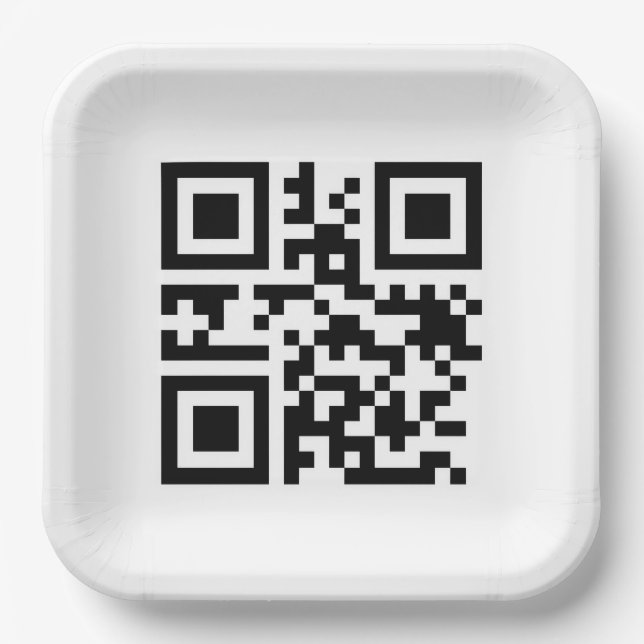 Merry Christmas QR Code  Paper Plate (Front)