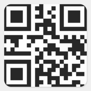 Merry Christmas QR Code  Square Sticker