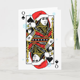 Merry Christmas Queen of Spades Holiday Card