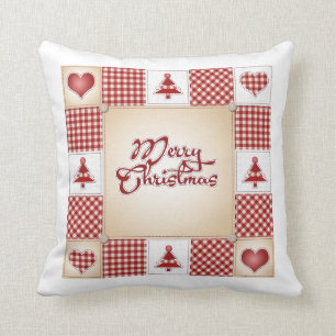 Merry Christmas Quilt Pattern Country Cushion