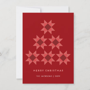 Merry Christmas Quilt star Holiday Design Card