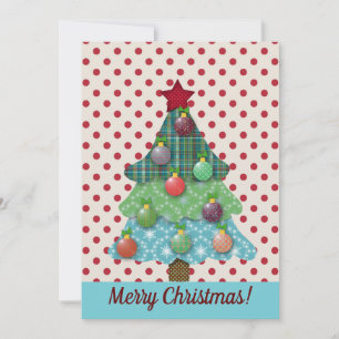 Merry Christmas! Quilt Tree   You Customise Holiday Card