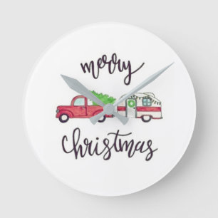 **MERRY CHRISTMAS "R. V. STYLE"** CLOCK