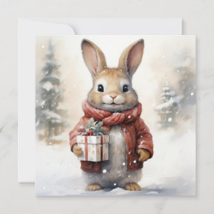 Merry Christmas Rabbit Card