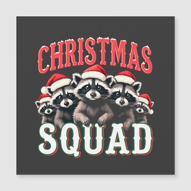 Merry Christmas Racoon Santa Hat Lovers  (Front)