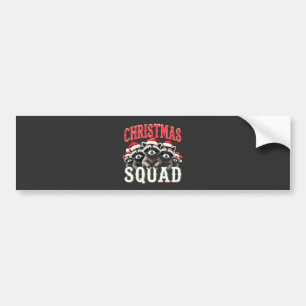 Merry Christmas Racoon Santa Hat Lovers  Bumper Sticker