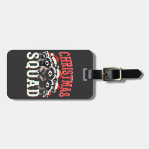 Merry Christmas Racoon Santa Hat Lovers  Luggage Tag