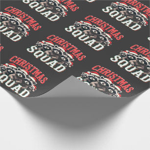 Merry Christmas Racoon Santa Hat Lovers  Wrapping Paper