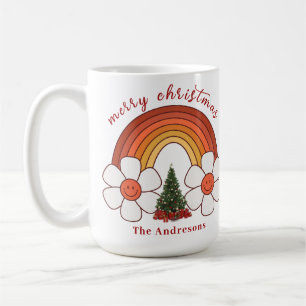 Merry Christmas Rainbow Personalised Mug