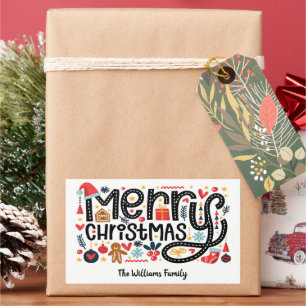 Merry Christmas Rectangular Sticker