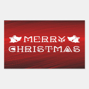 merry Christmas Rectangular Sticker