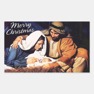 Merry Christmas Rectangular Sticker