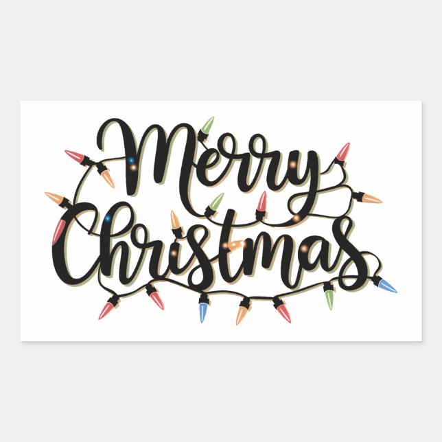 Merry Christmas   Rectangular Sticker (Front)
