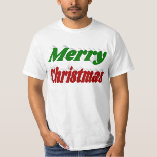 Merry Christmas red and green typography T-Shirt