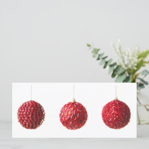 Merry Christmas Red Balls decoration with text