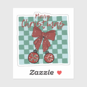 Merry Christmas Red Bow Ornaments Design