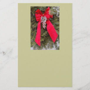 Merry Christmas Red Bow Stationery