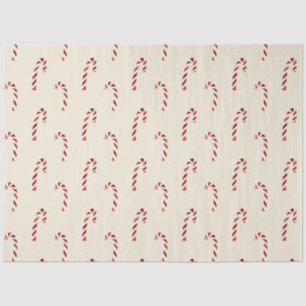 Merry Christmas Red Candy Canes Tissue Paper