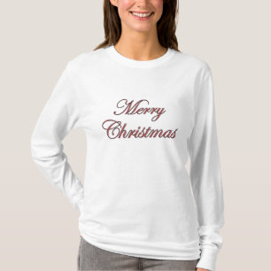 Merry Christmas Red Glitter Shirts Customisable