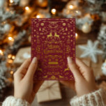 Merry Christmas Red & Gold Classic  Foil Holiday Card<br><div class="desc">Send a timeless Christmas greeting with this beautiful red and gold holiday card. Featuring elegant gold accents on a rich red background, this card adds a touch of luxury and sophistication to your holiday wishes. Perfect for family, friends, or business associates, it’s a festive way to spread joy and warmth...</div>