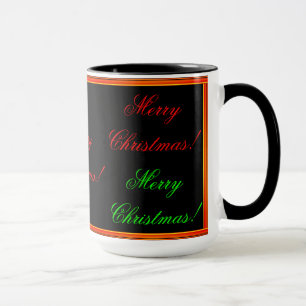 Merry Christmas Red Gold Mug
