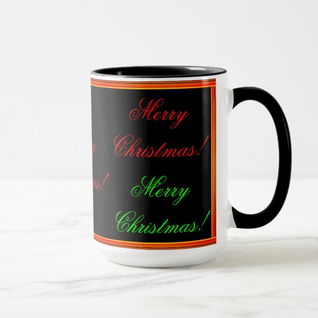 Merry Christmas Red Gold Mug (Right)