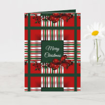 Merry Christmas Red Green Plaid